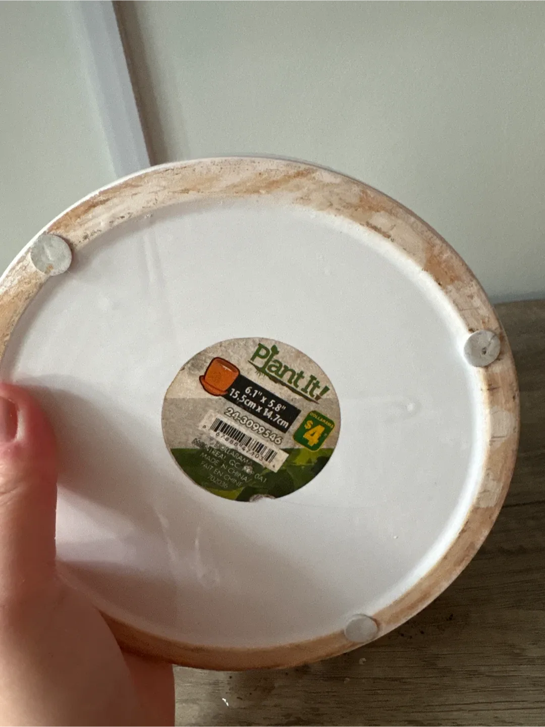 White Plant Pot with Saucer image indicator(3)