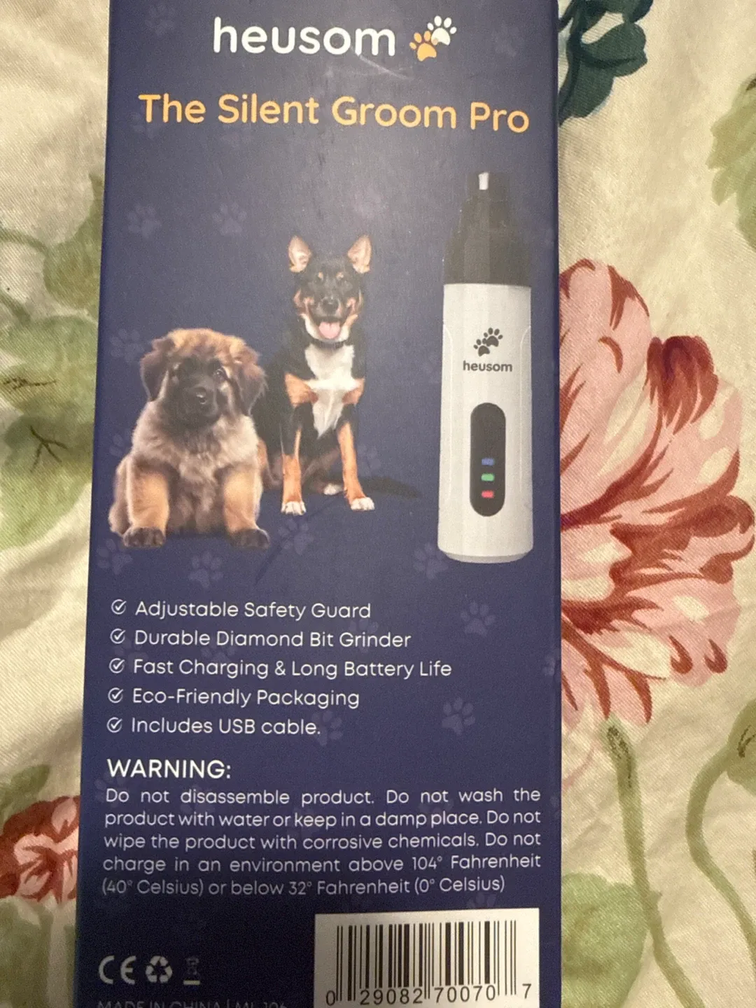 Heusom The Silent Groom Pro Dog Nail Grinder - New image indicator(2)