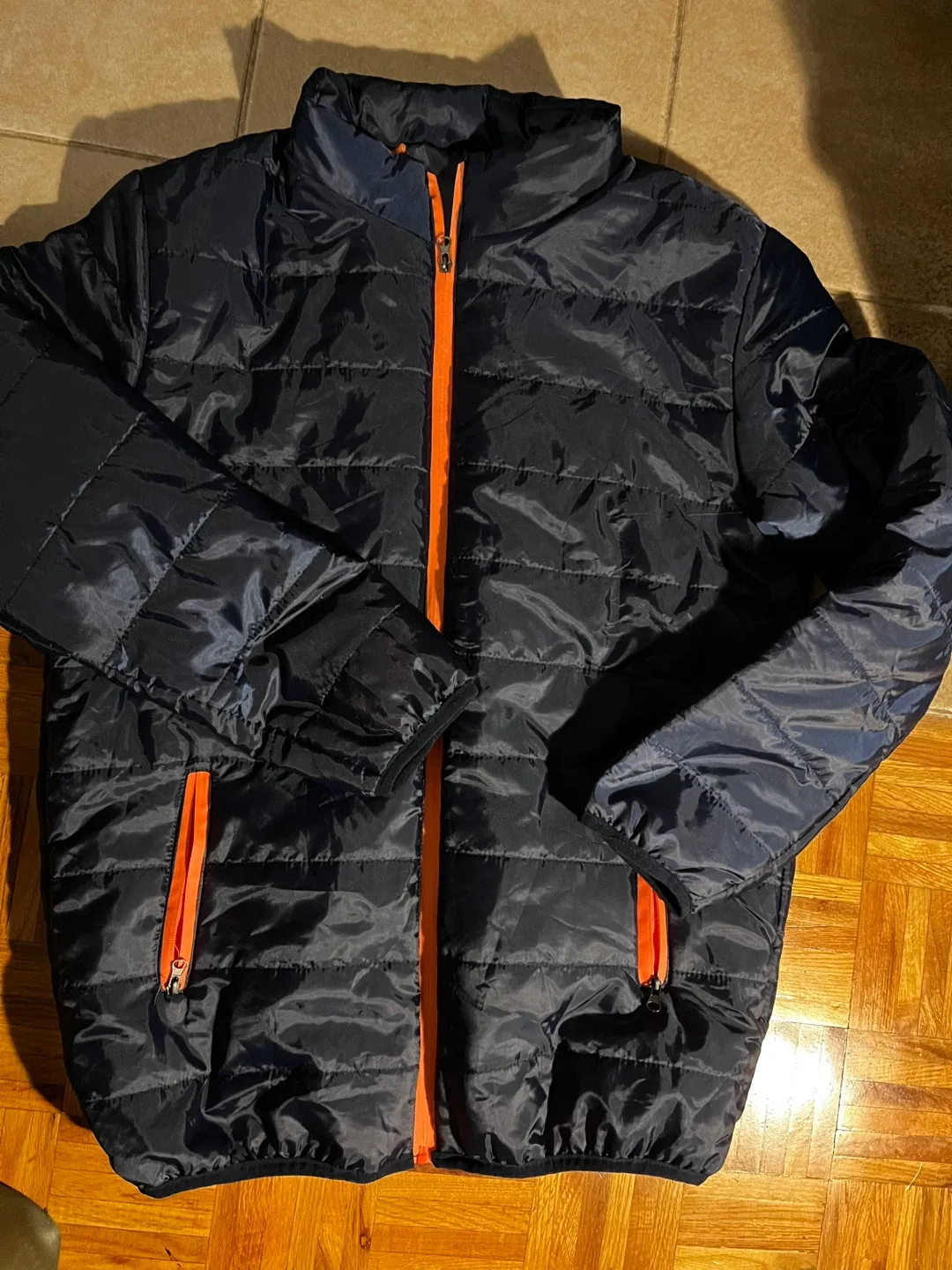 Navy Blue Puffer Jacket (L) thumbnail