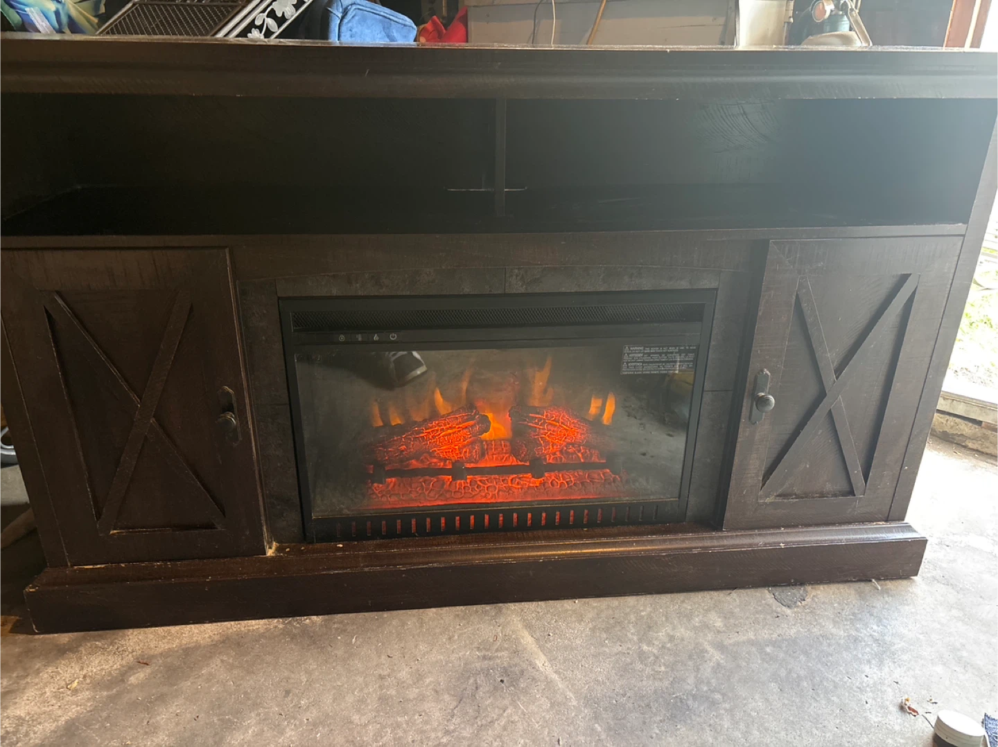 Electric fireplace heater .entertainment center