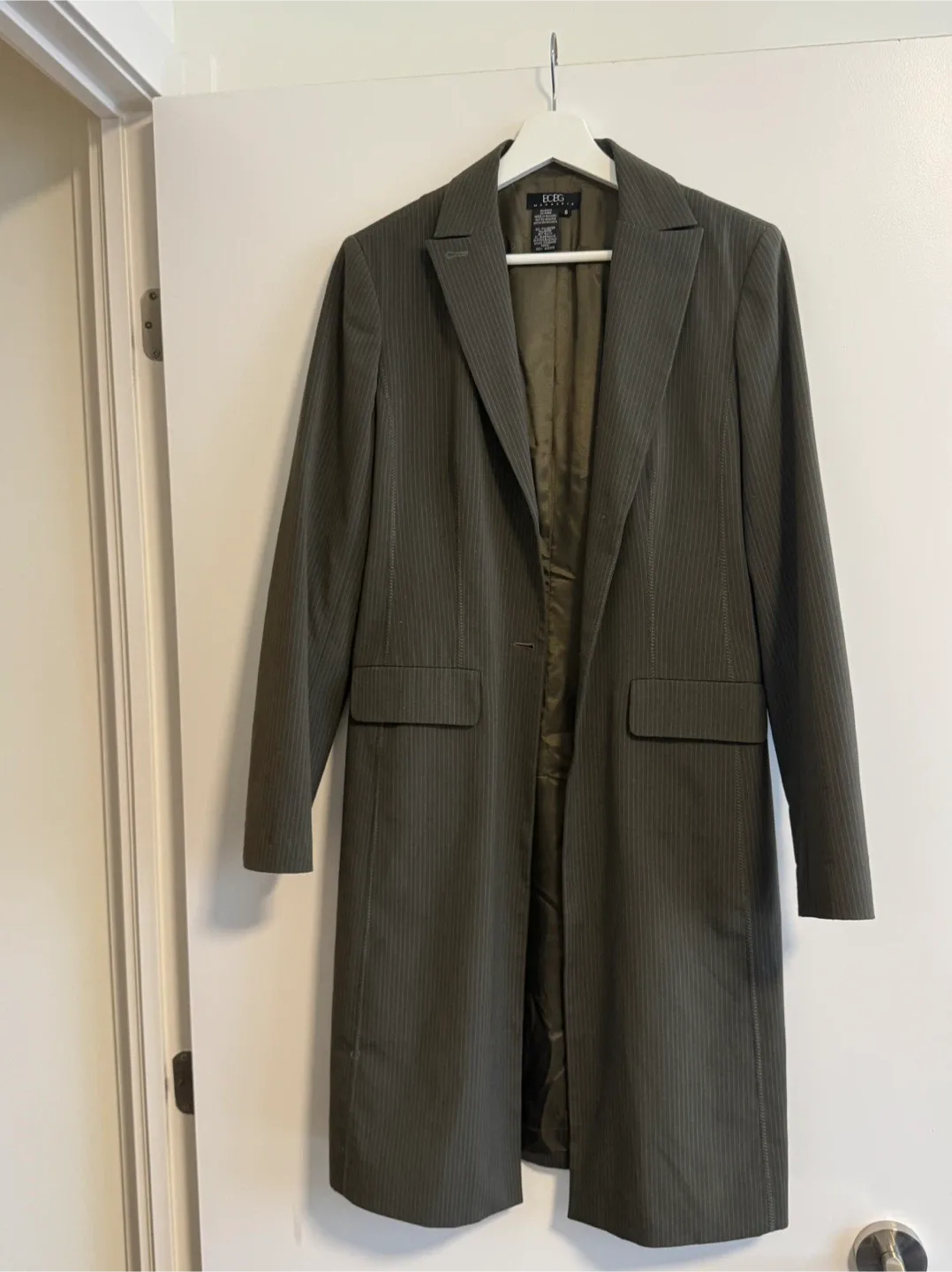 BCBG Max Azria Pinstripe Coat - Size 6