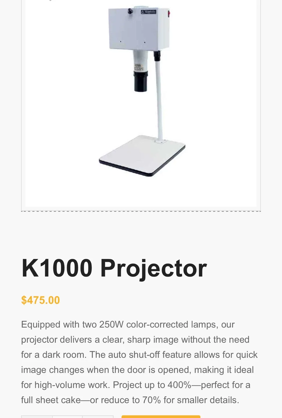 K1000 Projector Cake/Cookie Decorating