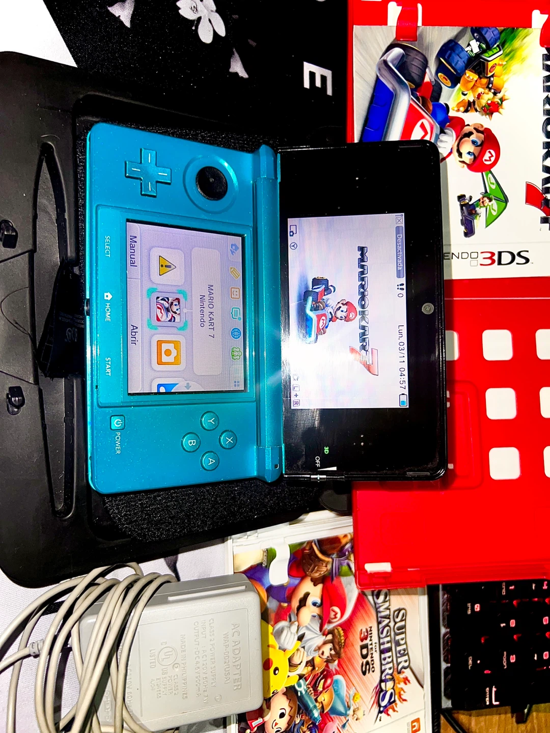 Nintendo 3DS with Mario Kart 7 & Super Smash Bros