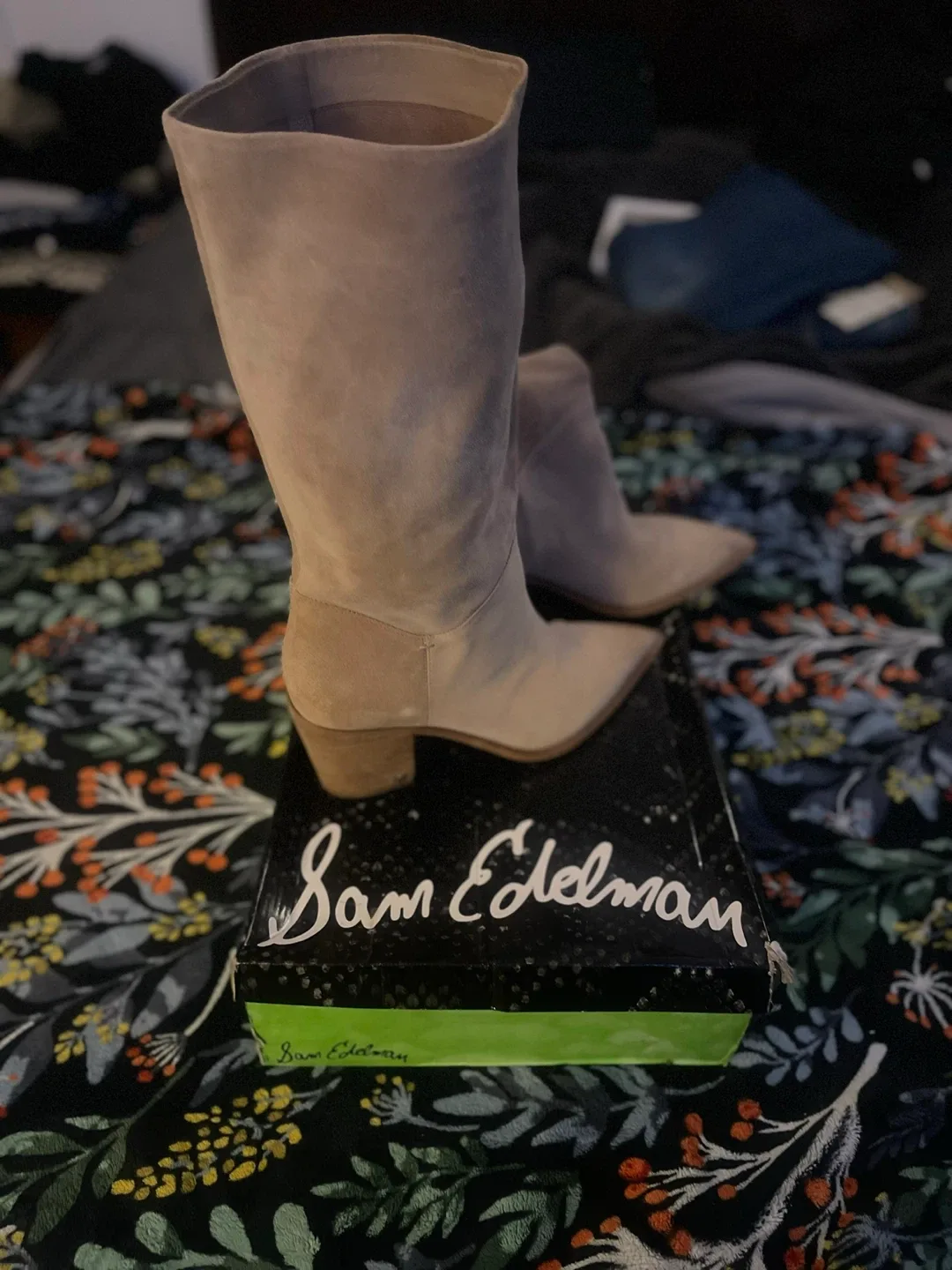 Sam Edelman Leahla Oatmeal Suede Boots - Size 12M image indicator(3)