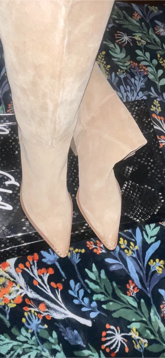 Sam Edelman Leahla Oatmeal Suede Boots - Size 12M image indicator(7)