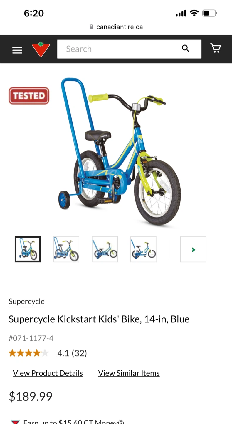 Supercycle Kickstart Kids' Bike - 14 inch, Blue