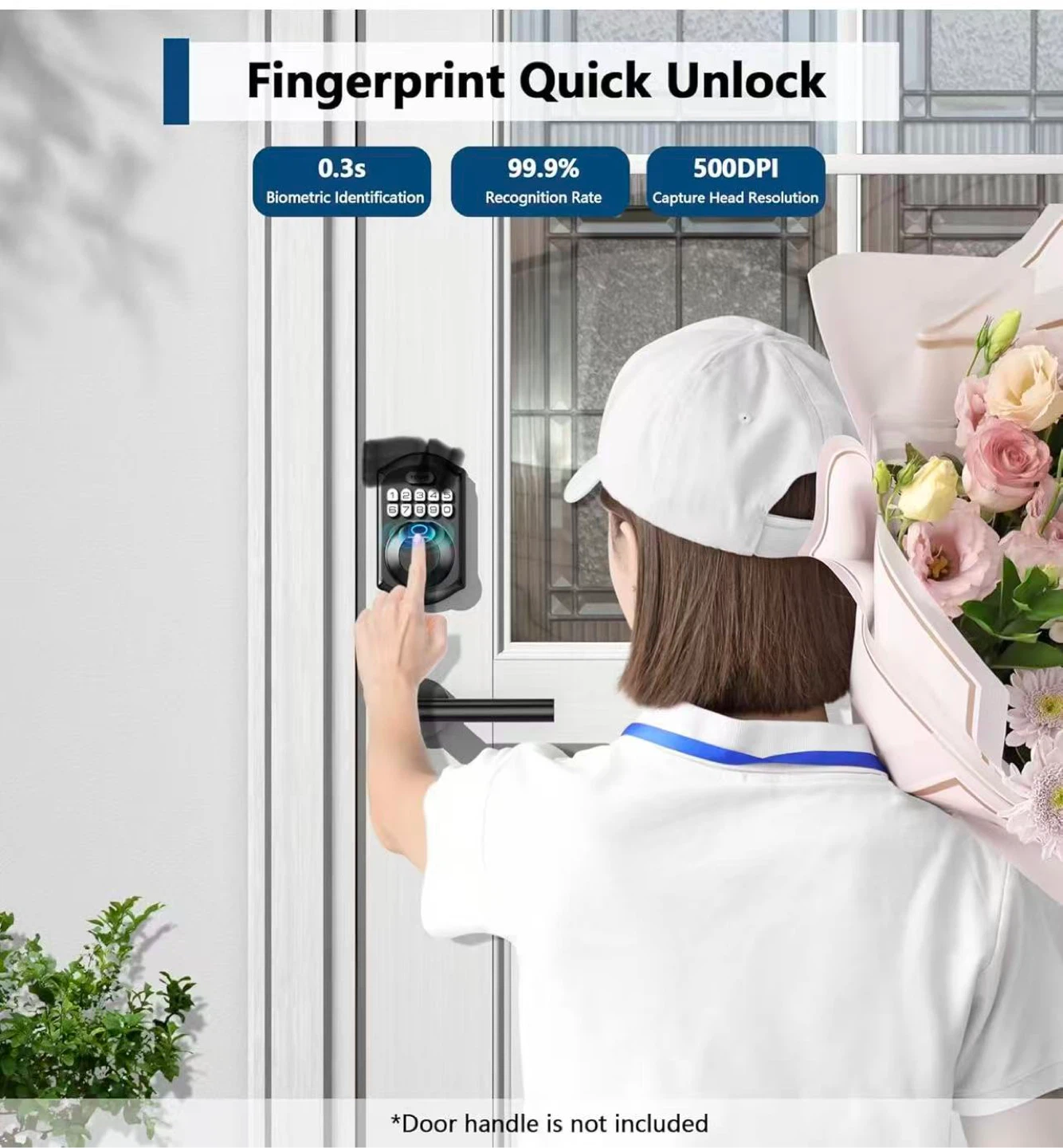 Fingerprint Door Lock Keypad Deadbolt - photo 3