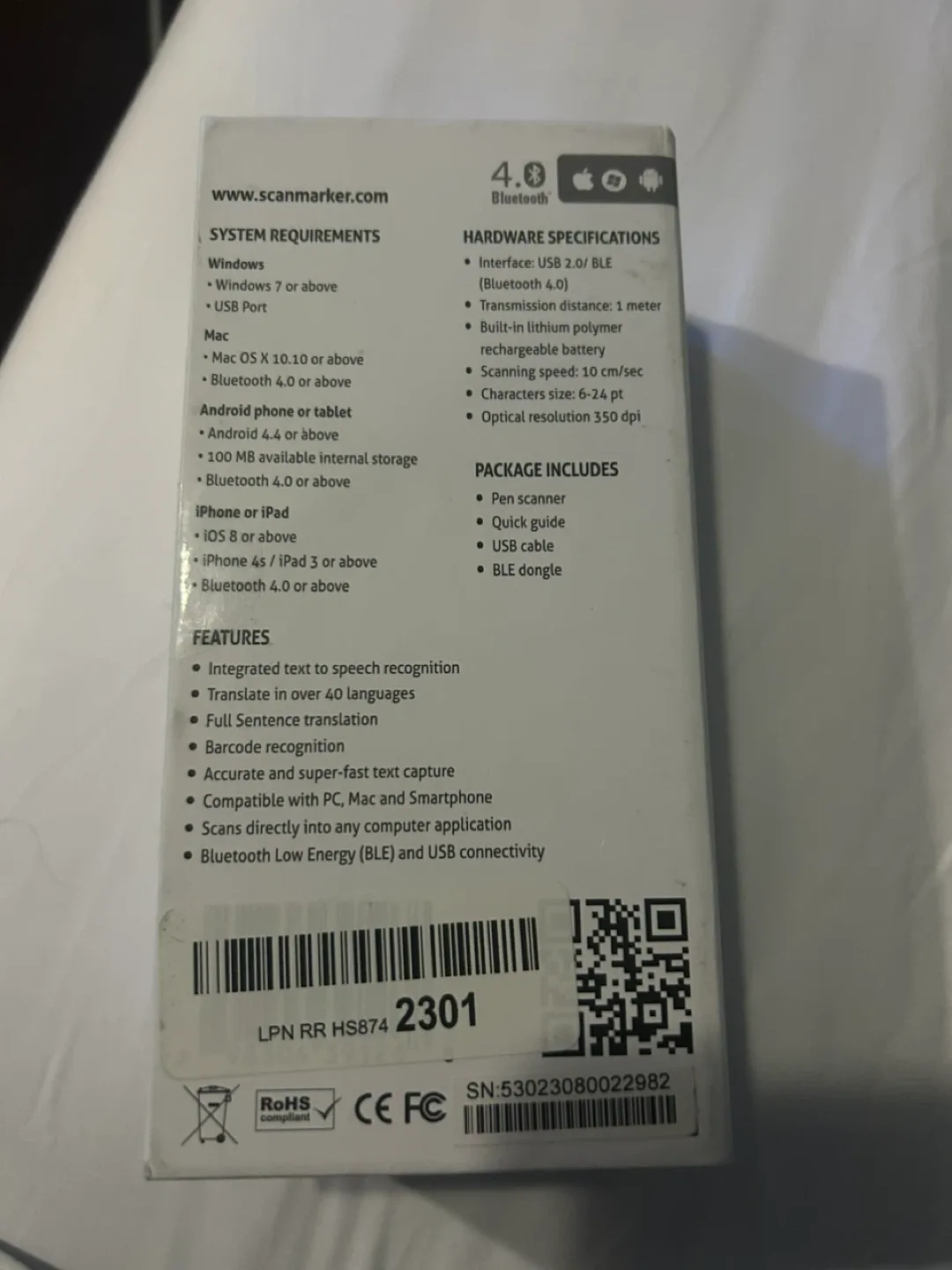 Scanmarker Air Wireless Digital Highlighter - New in Box image indicator(2)