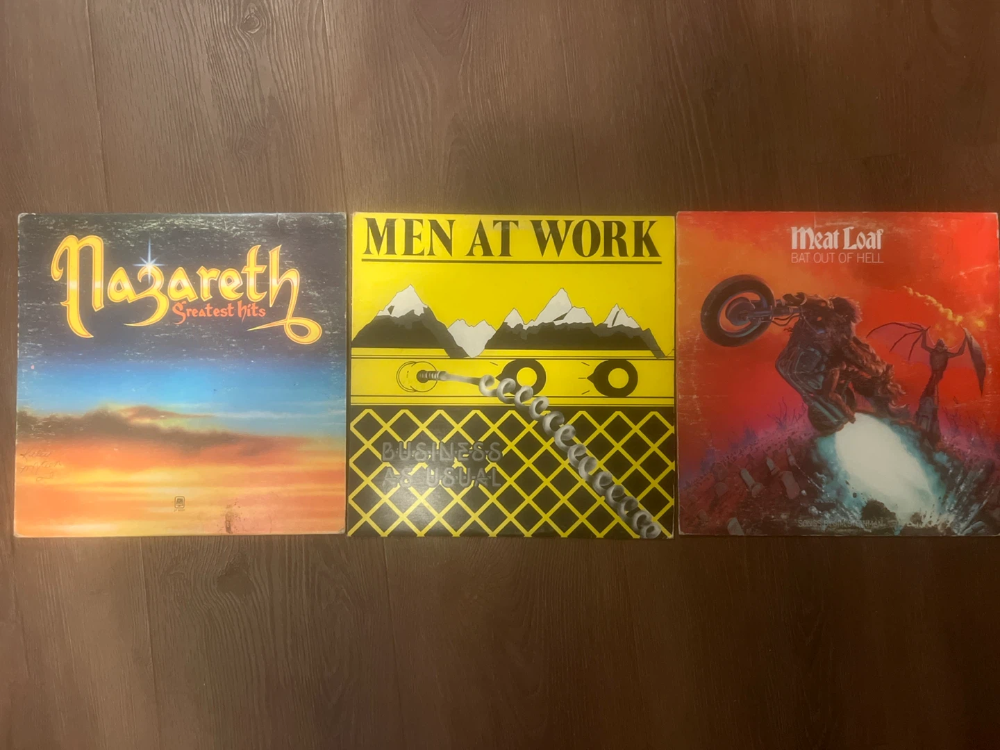 Vinyl Records: Nazareth, Men At Work, Meat Loaf