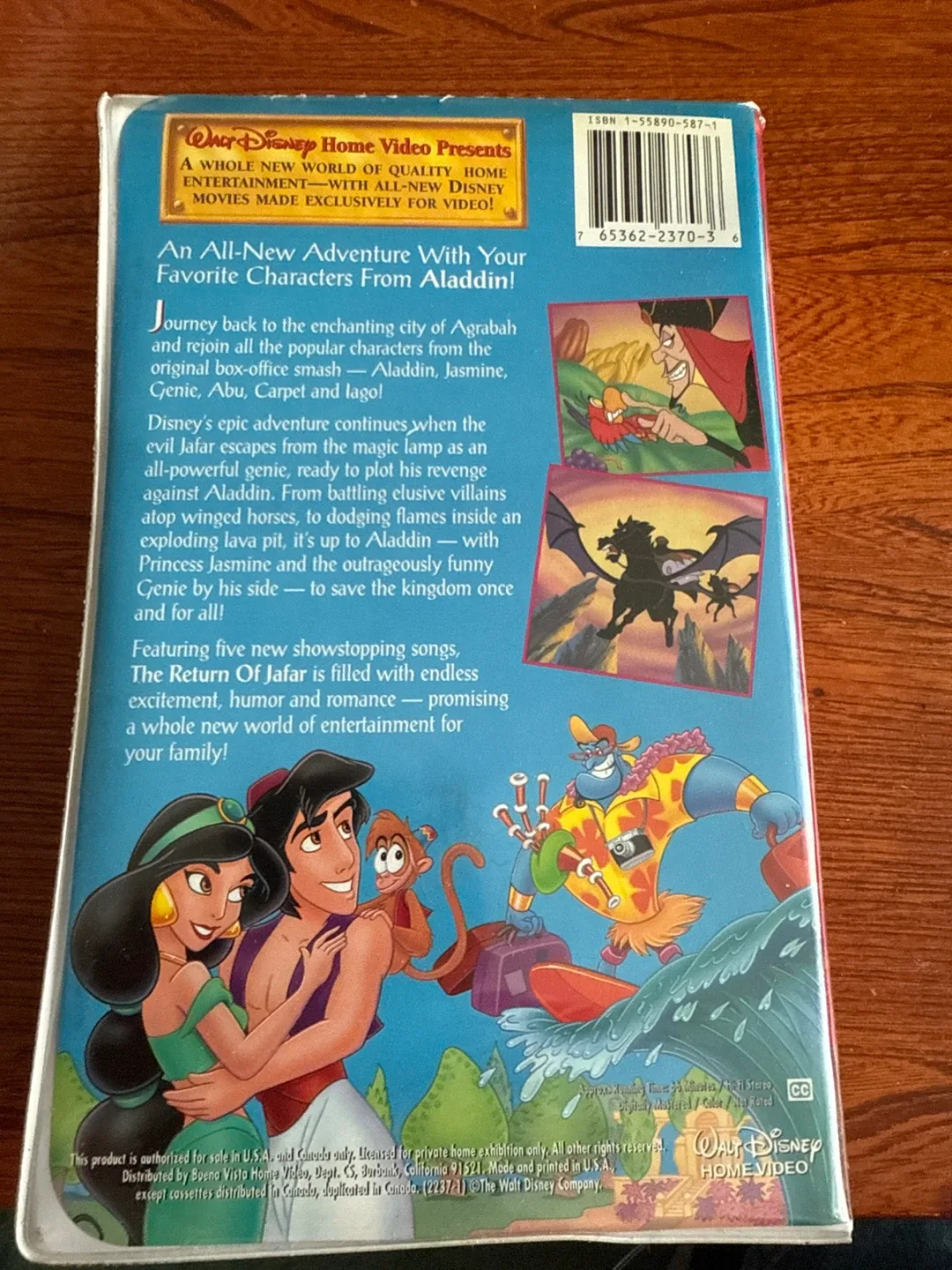 Walt Disney's The Return of Jafar VHS Tape image indicator(2)