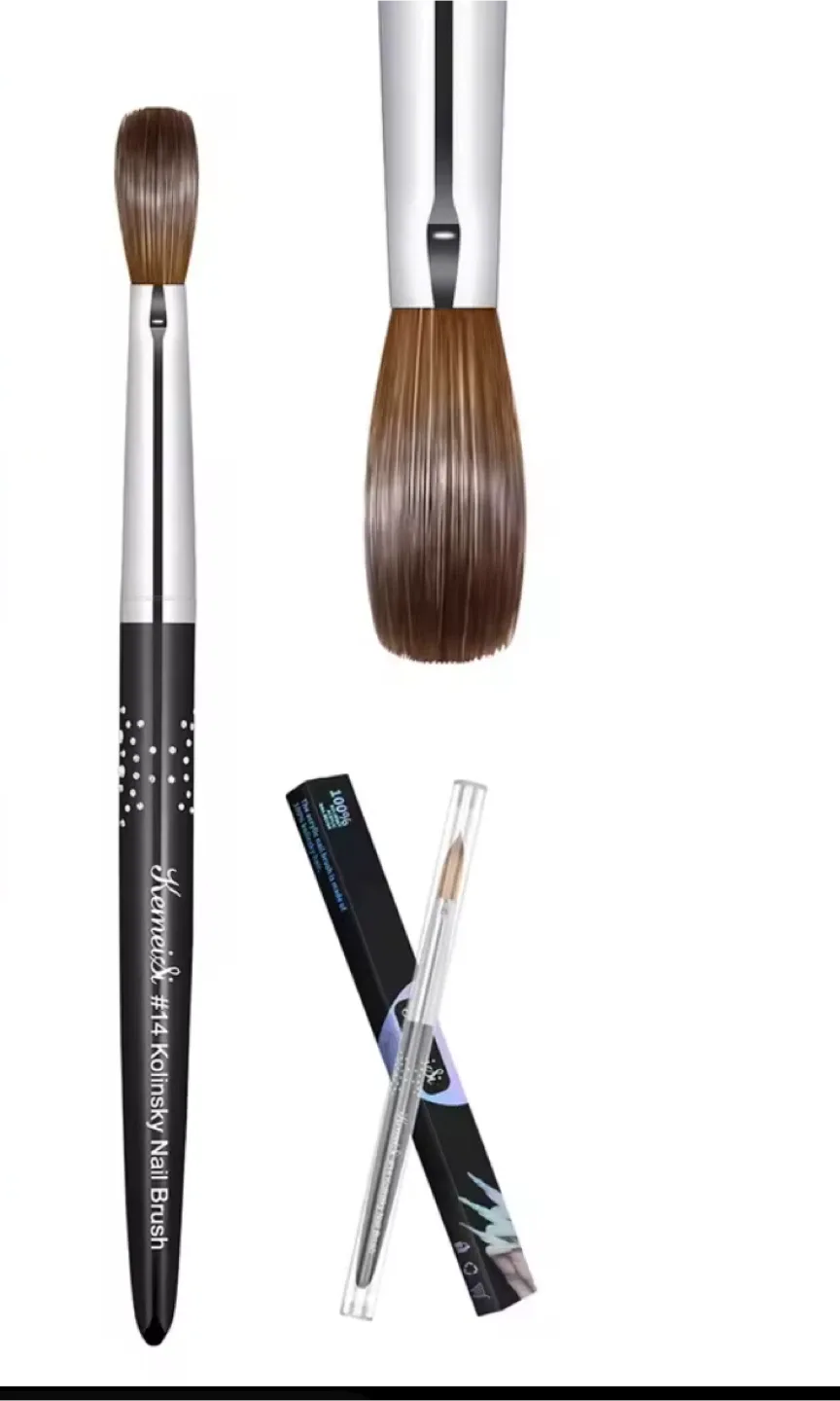 Kemelck #16,#14 ,# 12 Kolinsky Nail Brush