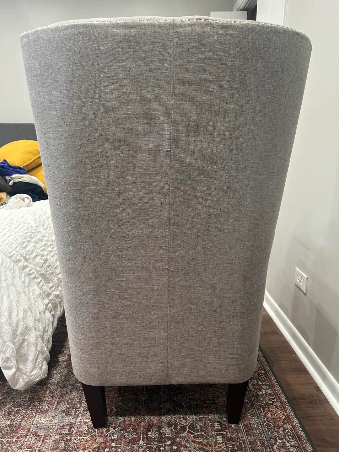 Wingback Accent Chair - Neutral Color - photo 4