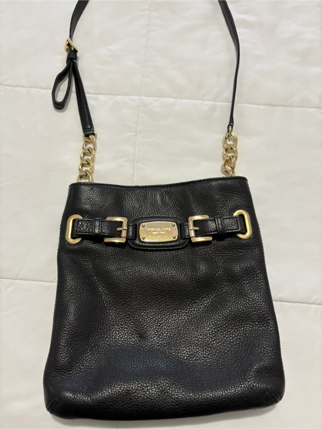 Michael Kors Black Leather Cross body Bag