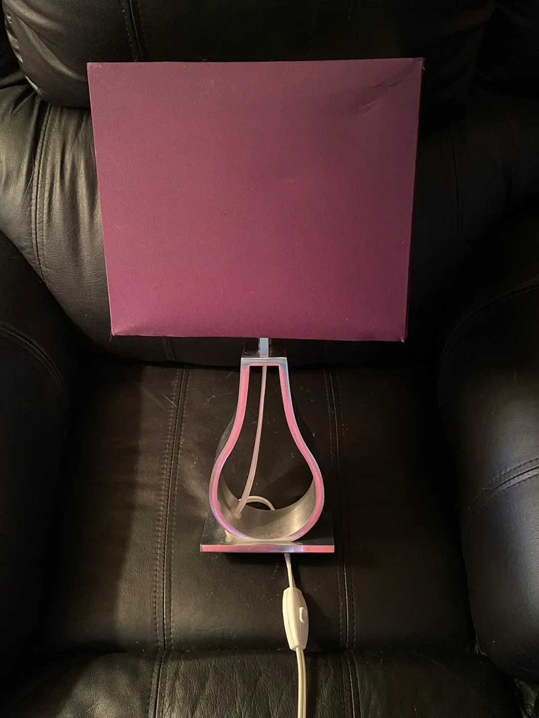 Purple Shade Table Lamp - read description thumbnail