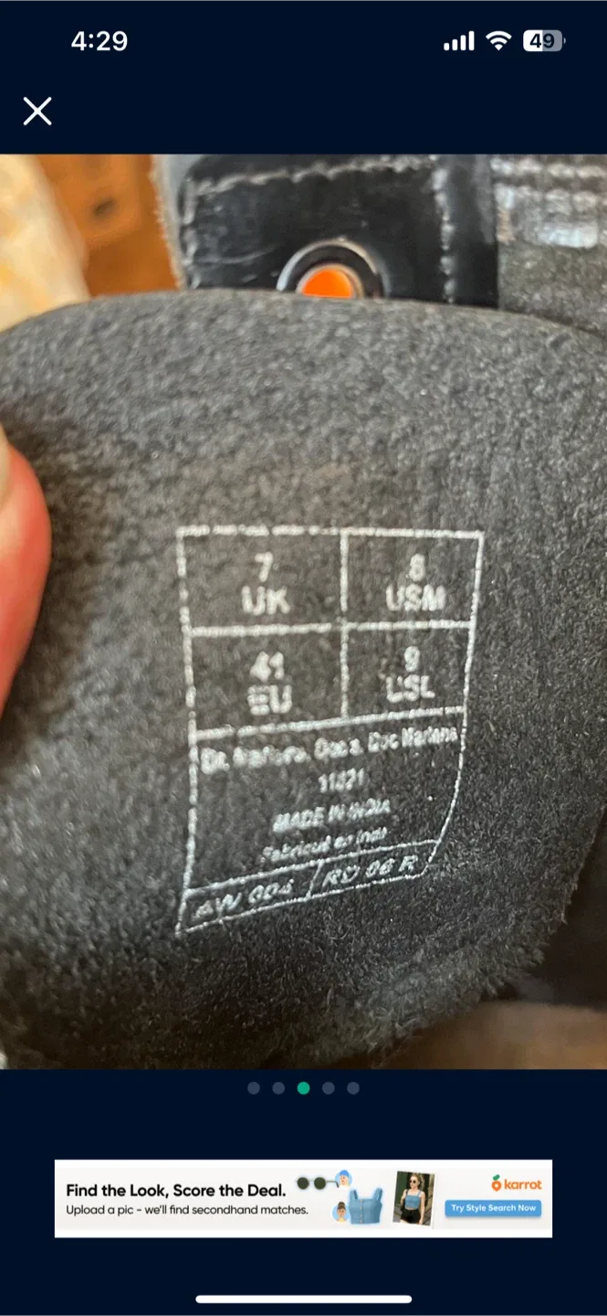 Dr. Martens 1460 Black Leather Boots - US Women's 9 image indicator(2)