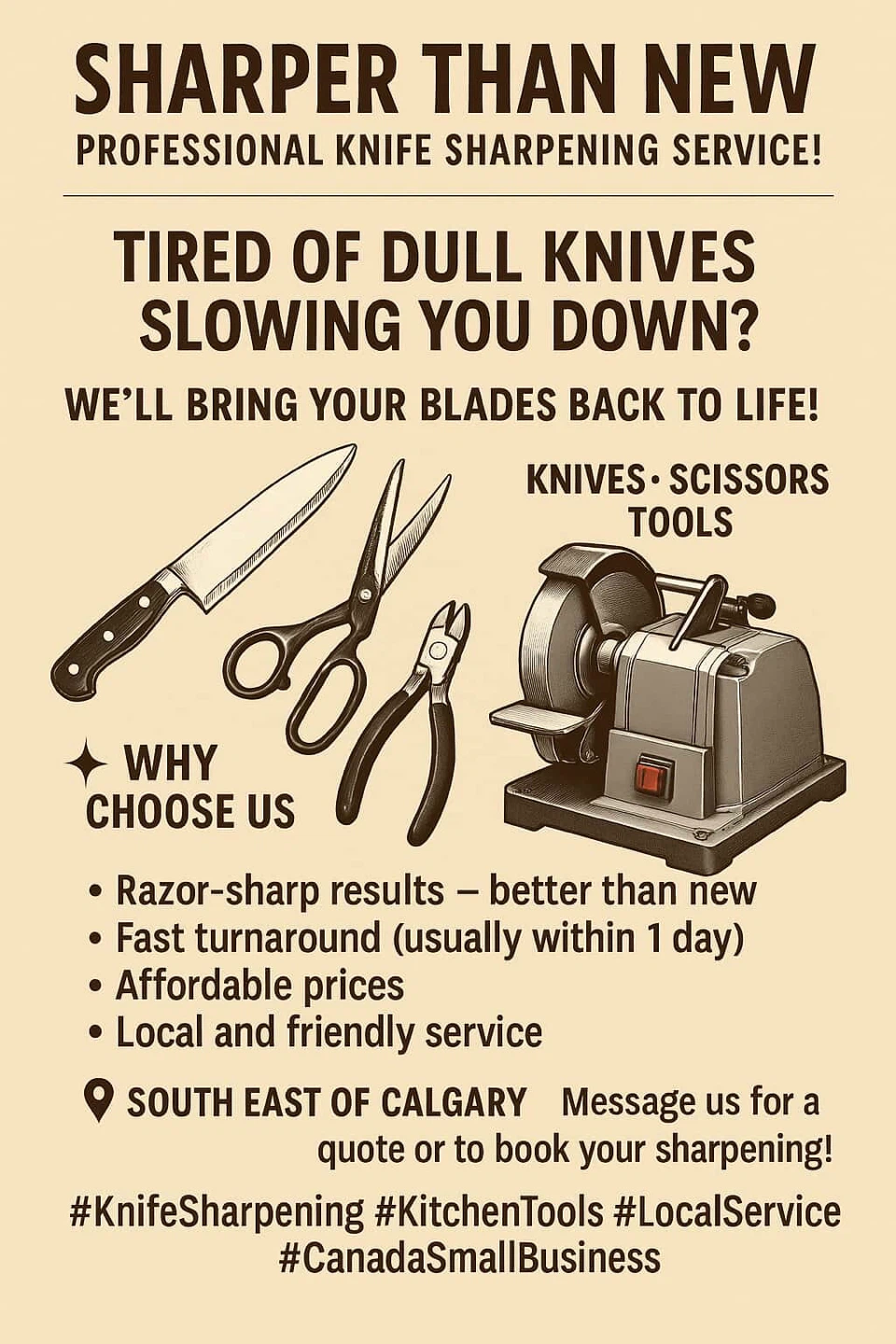 Professional Knife Sharpening Service