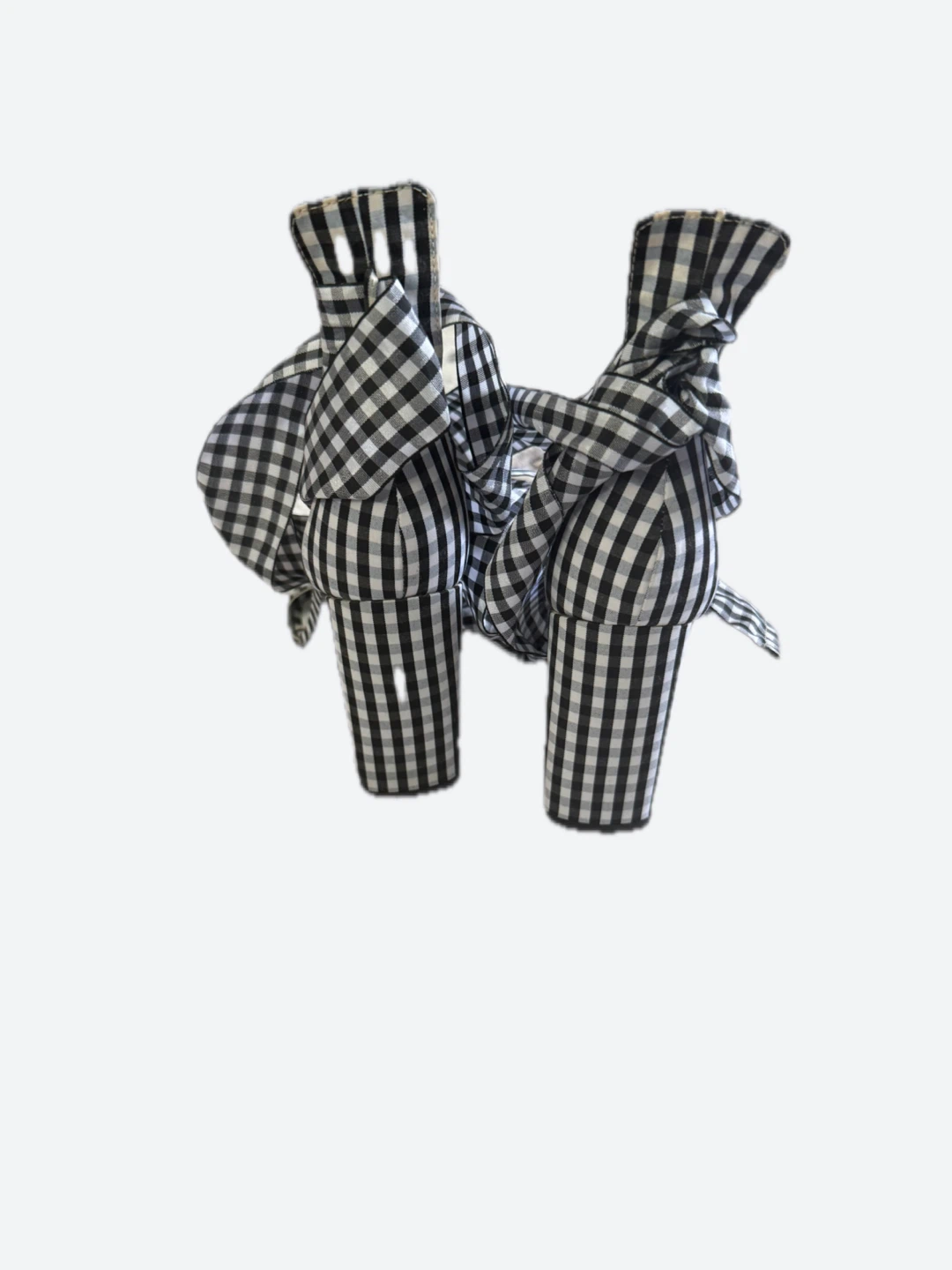 Guess Gingham Tie Up Heels Size 7 - photo 3