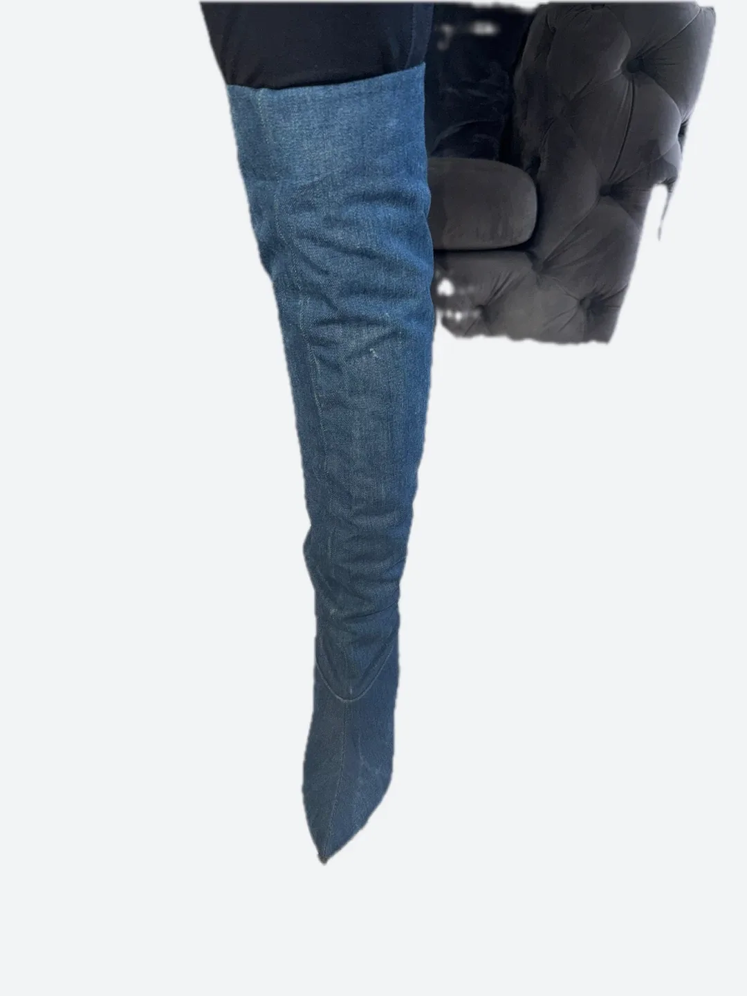 Denim Thigh High Boots image indicator(2)