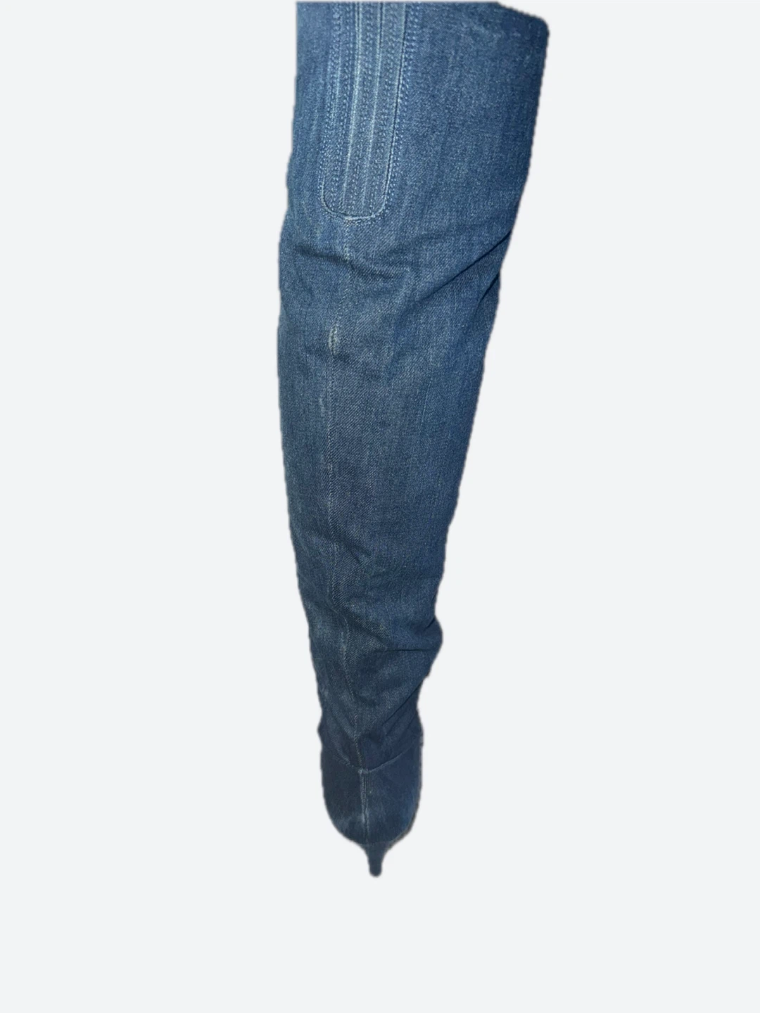 Denim Thigh High Boots - photo 3