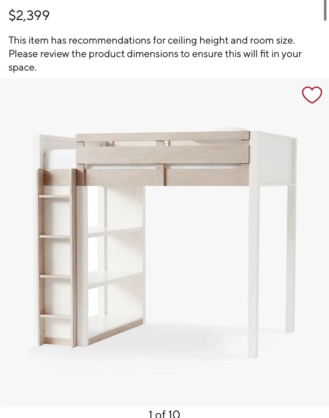 Pottery Barn Teen Full Rhys Loft Bed image indicator(2)