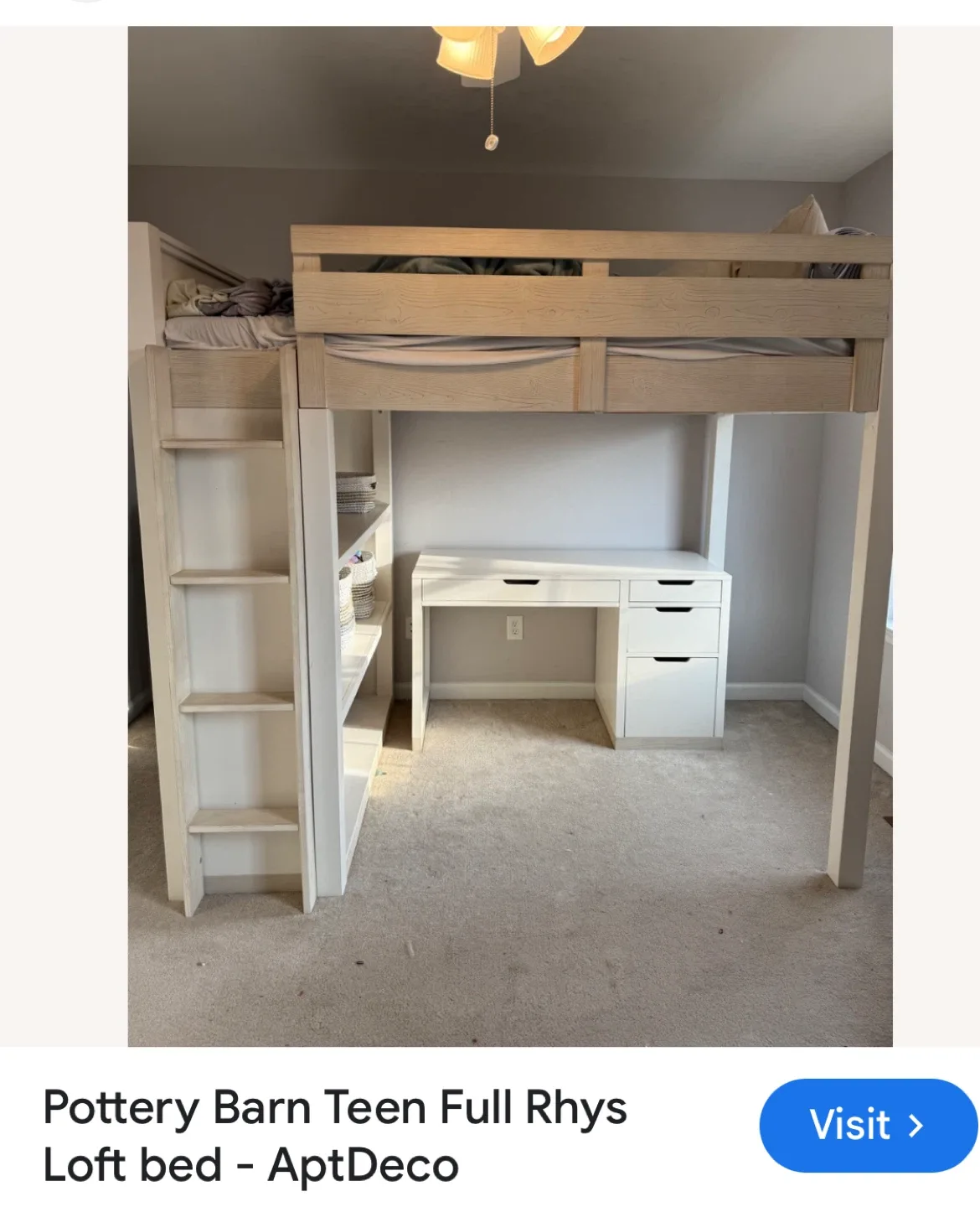 Pottery Barn Teen Full Rhys Loft Bed image indicator(3)
