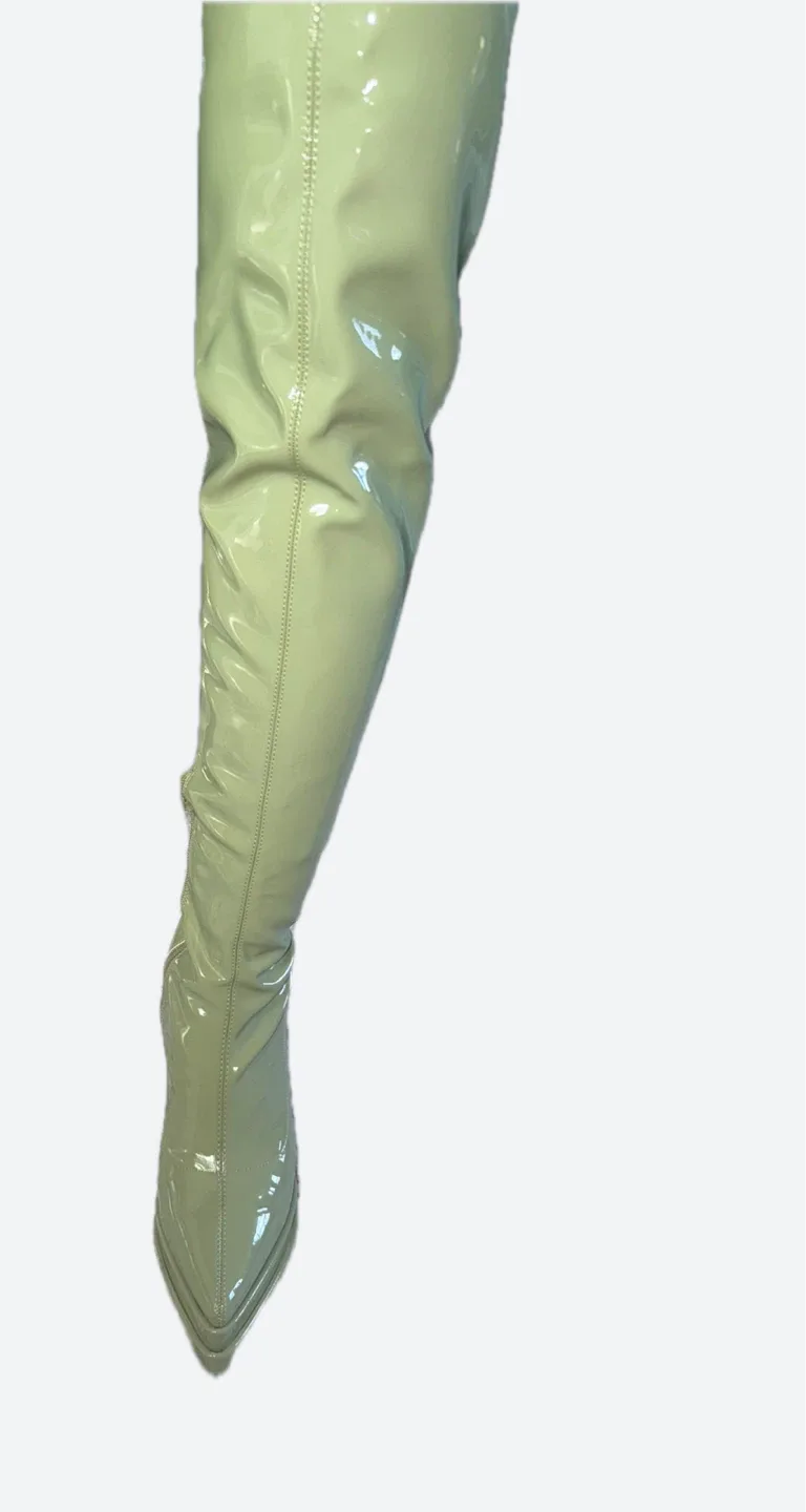 Green Thigh High Boots