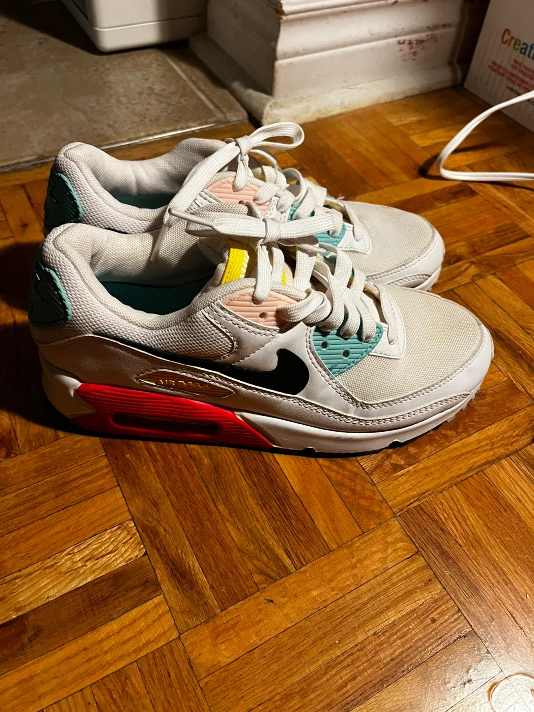 Nike Air Max 90 - White/Multi - US 7 thumbnail