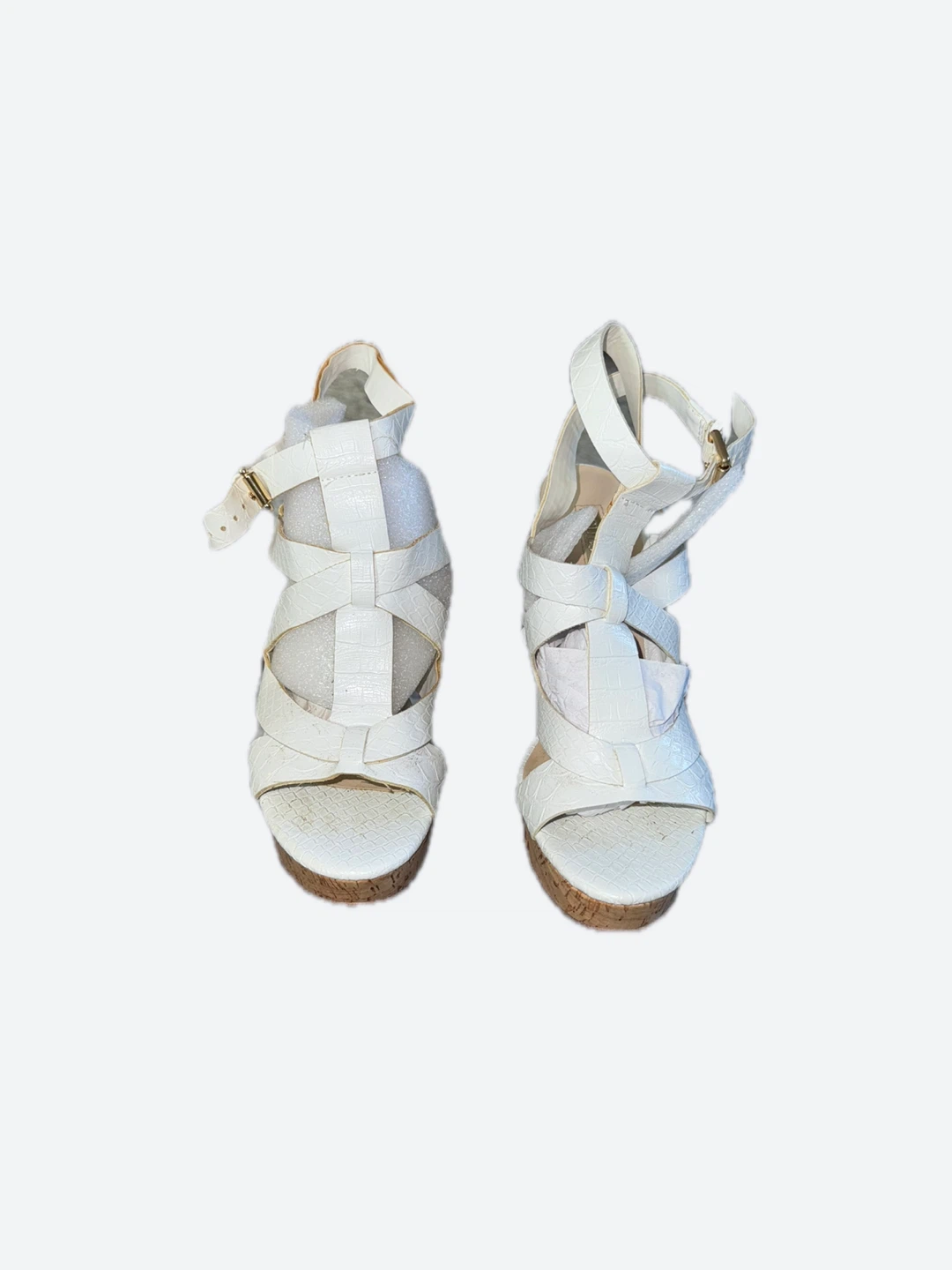 White Wedge Heels - Size 8