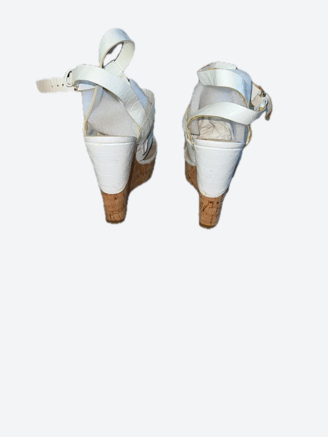 White Wedge Heels - Size 8 - photo 2