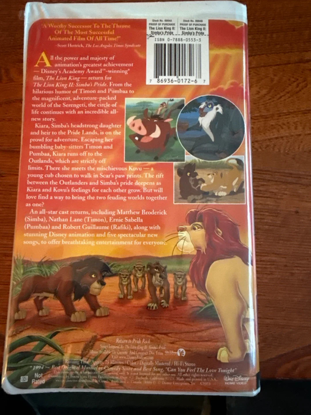 The Lion King II: Simba's Pride VHS Tape image indicator(2)