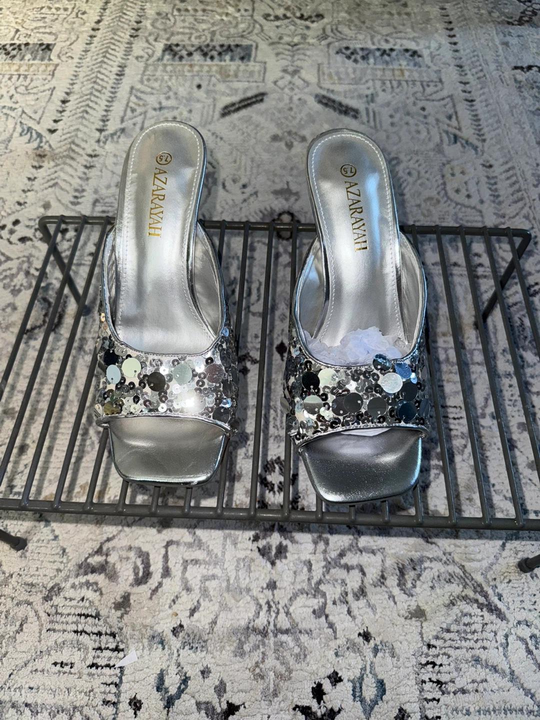 Azarayah Silver Heels - Size 7.5