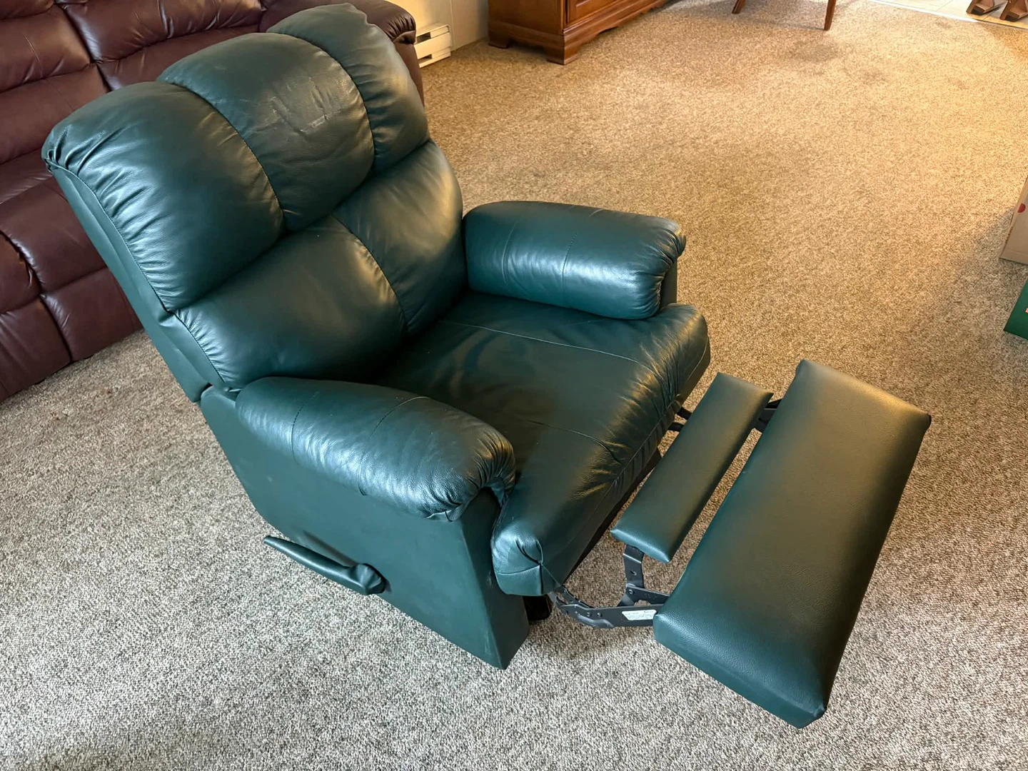 Green Maybe Leather Recliner Chair