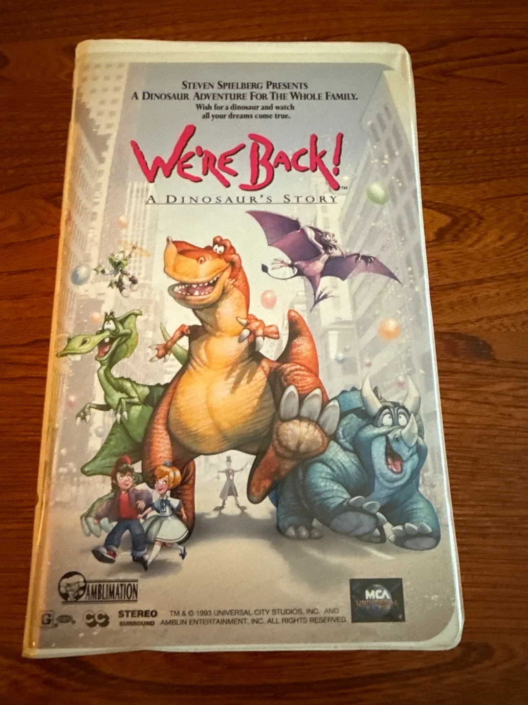 We're Back! A Dinosaur's Story VHS Tape