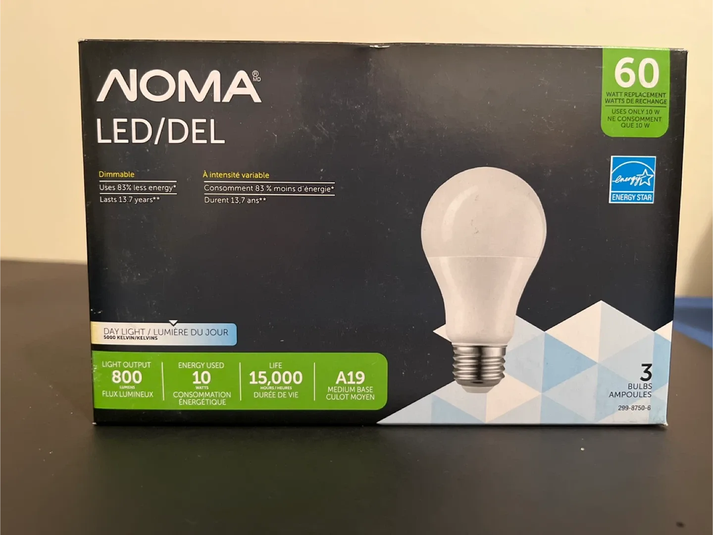 NOMA LED A19 Light Bulbs - 3 Pack thumbnail