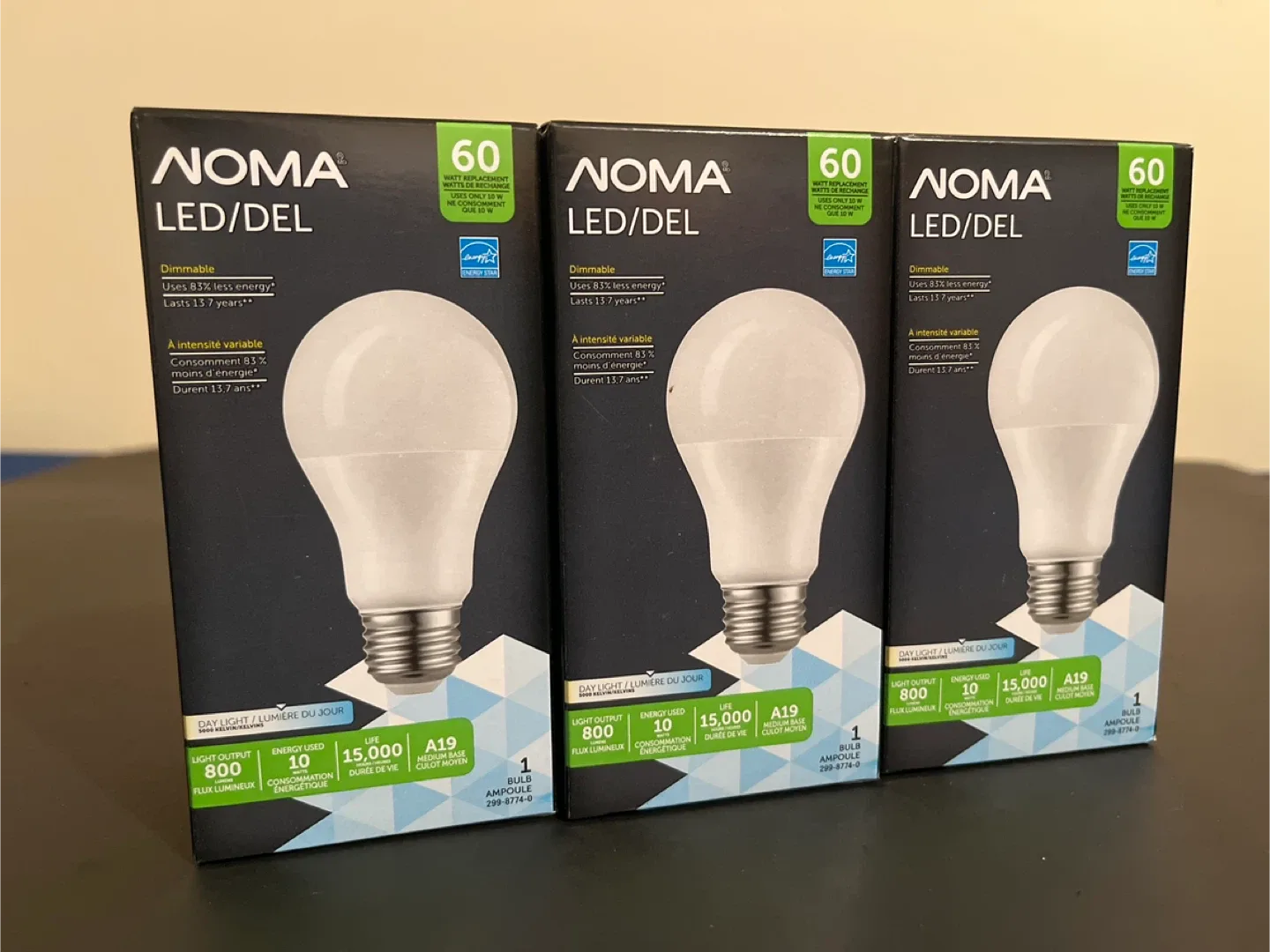 NOMA LED A19 Light Bulbs - 3 Pack image indicator(2)