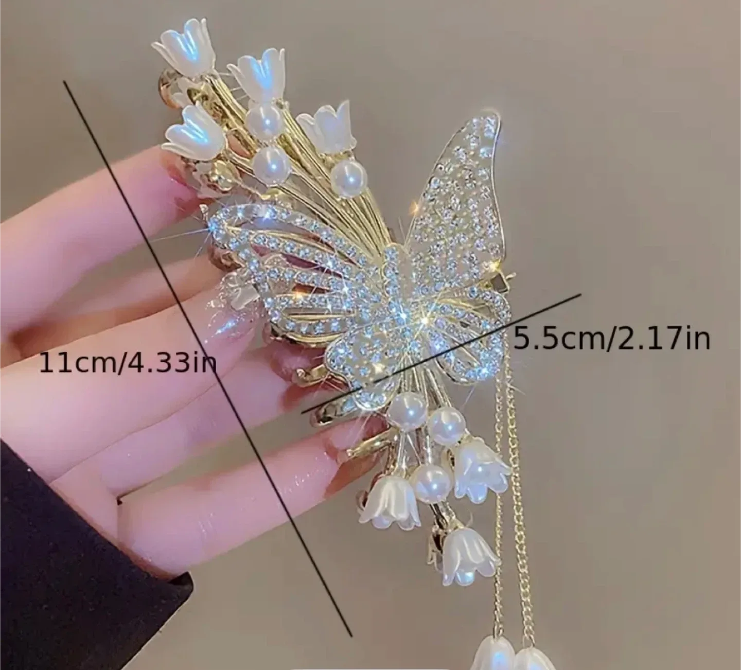 Butterfly Hair Claw Clip image indicator(2)