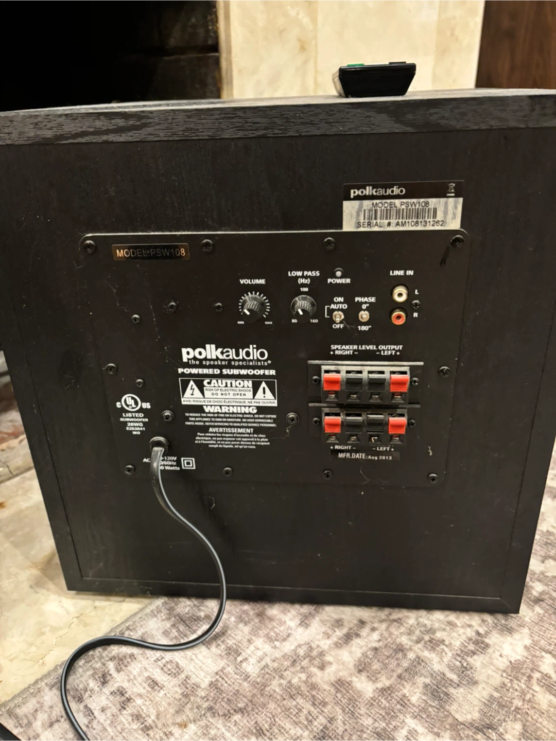 Polk Audio PSW108 Powered Subwoofer - photo 3