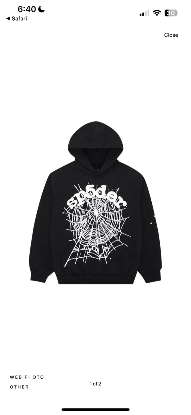 Sp5der Black Hoodie thumbnail