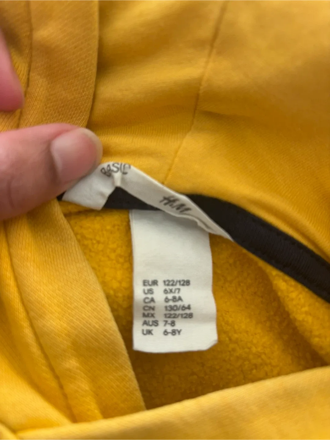 H&M Kids' Hoodie - Yellow & Black, Size 6/7