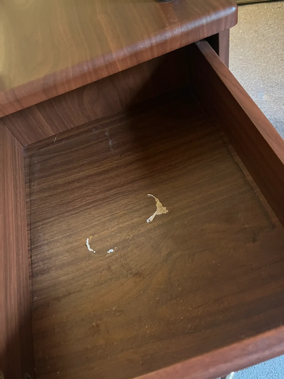 Rolling Wood File Cabinet with Glass Top image indicator(4)