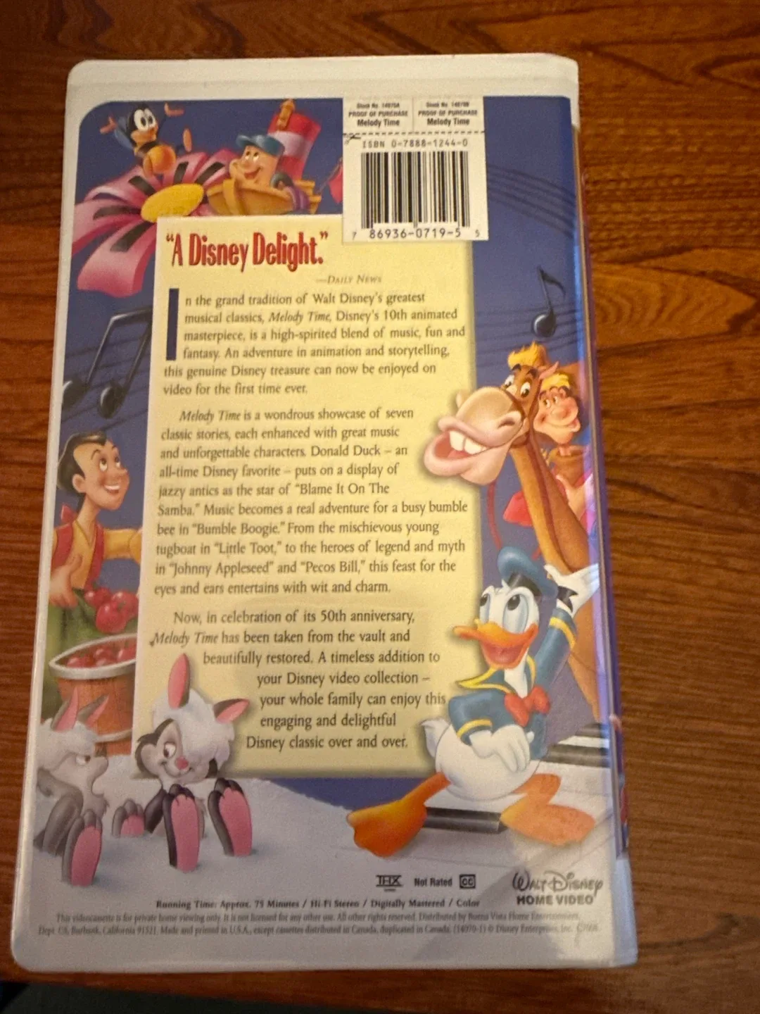 Walt Disney Melody Time VHS Tape image indicator(2)