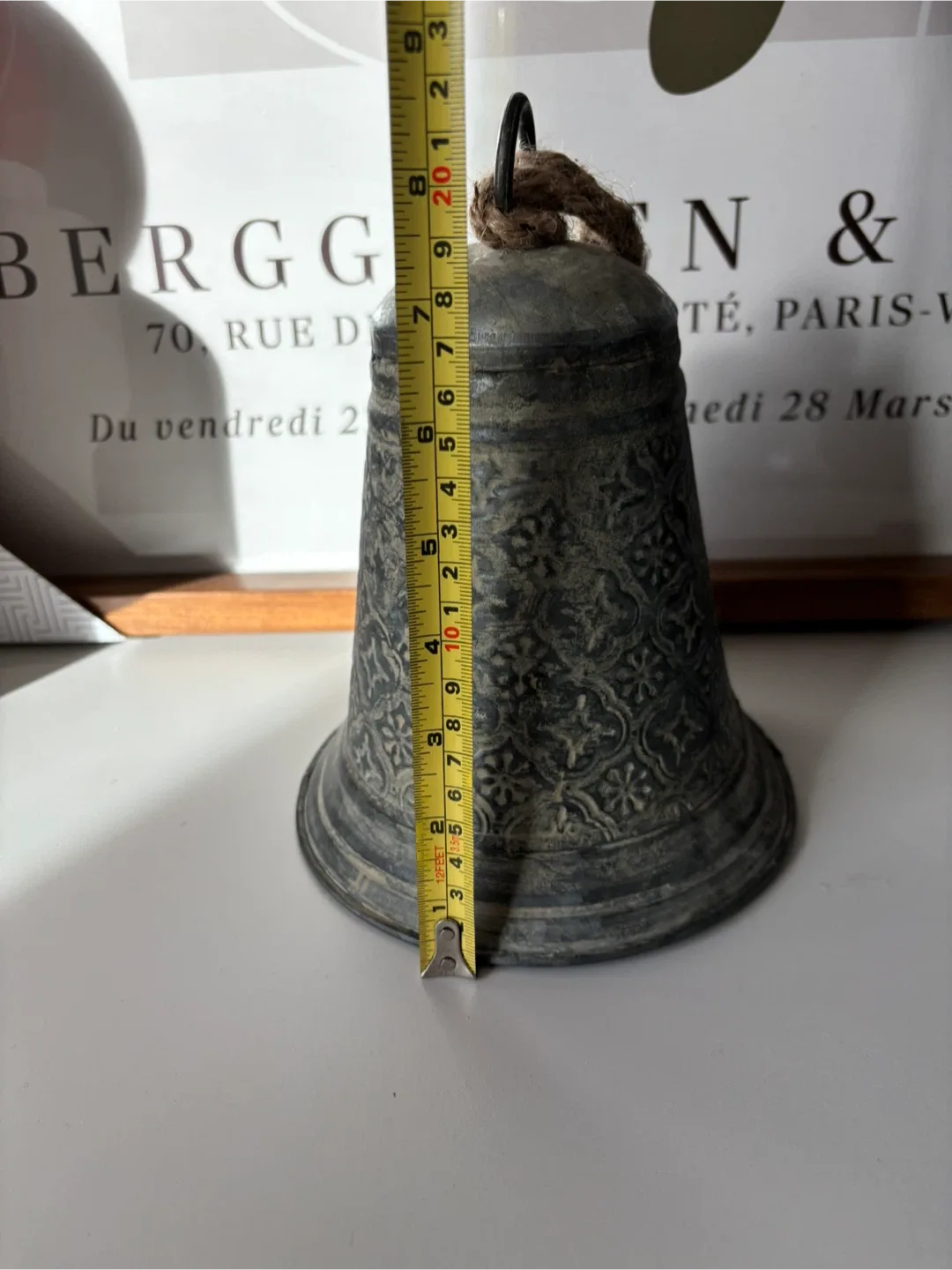 Rustic Metal Bell with Rope Hanger image indicator(3)