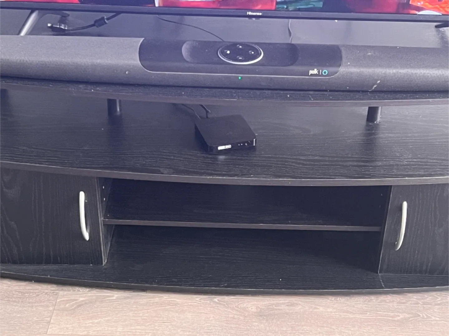Black TV Stand with Storage image indicator(2)