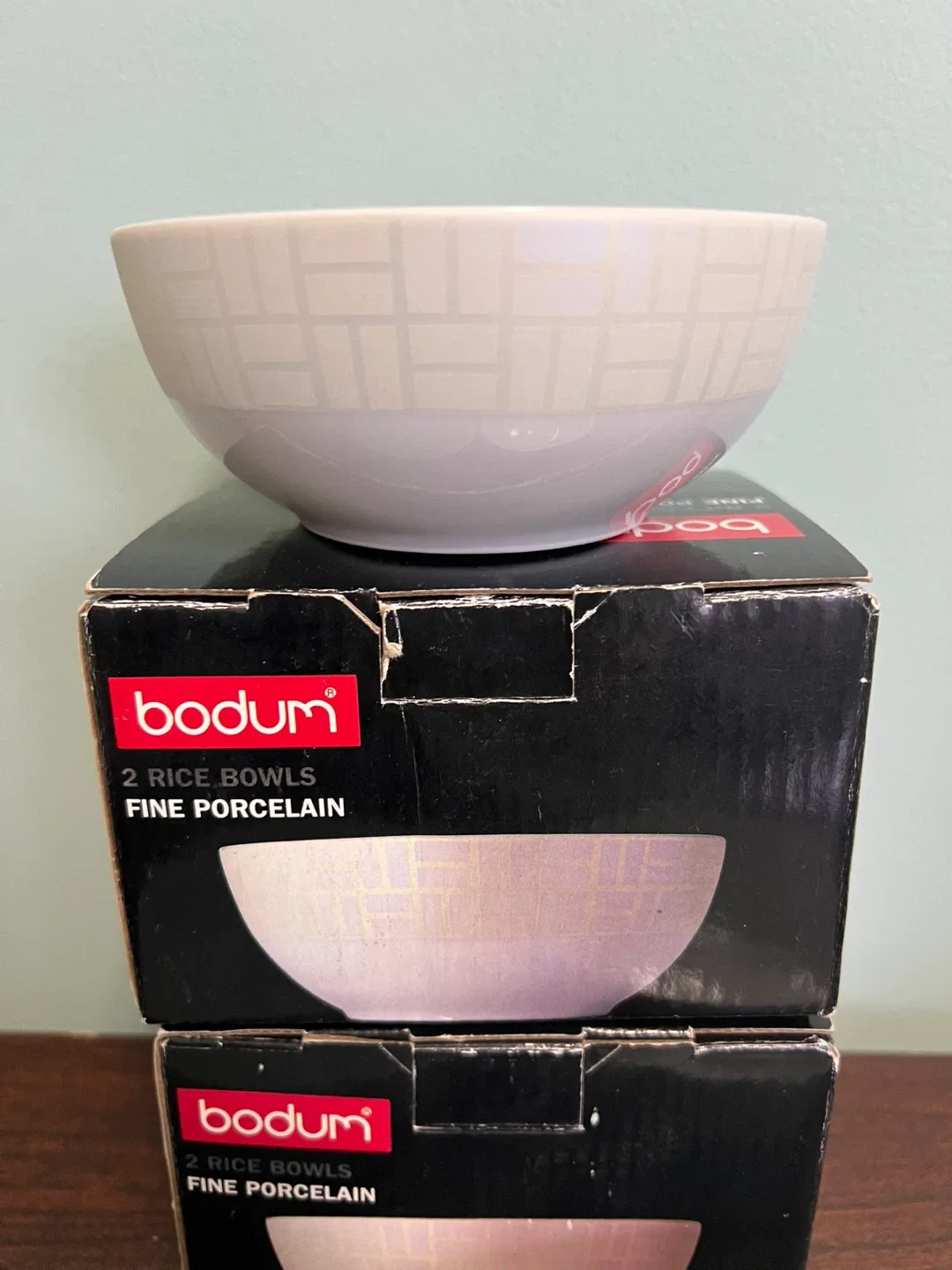 4 Bodum Rice Bowls - Fine Porcelain, Set of 4