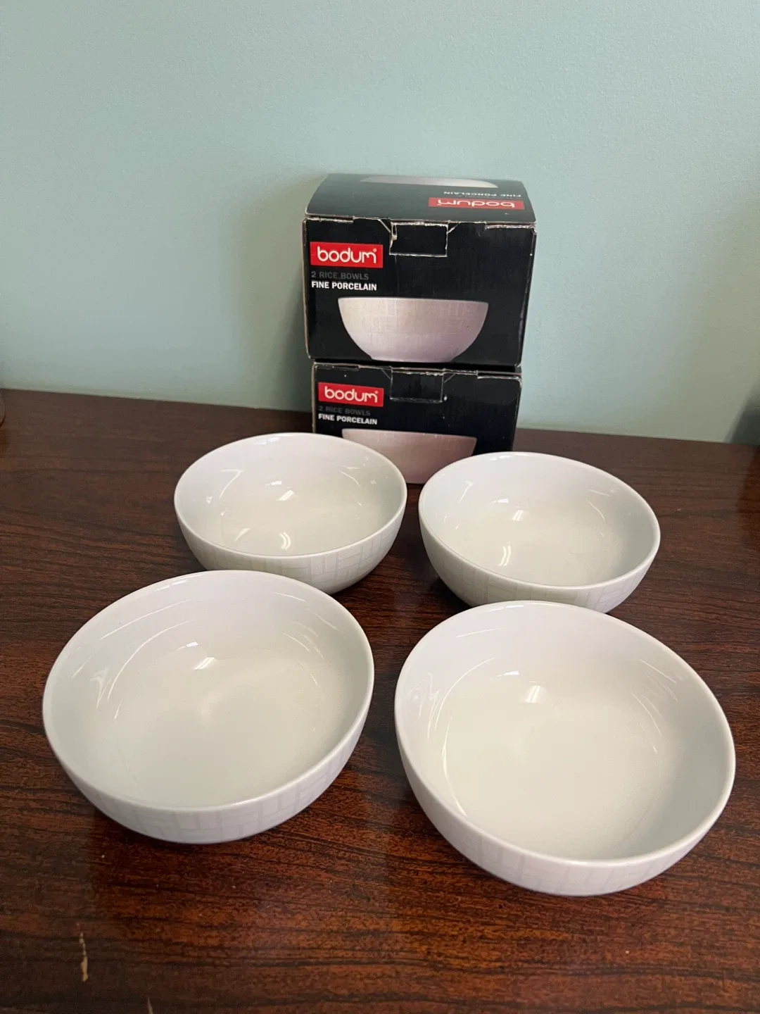 4 Bodum Rice Bowls - Fine Porcelain, Set of 4 image indicator(2)