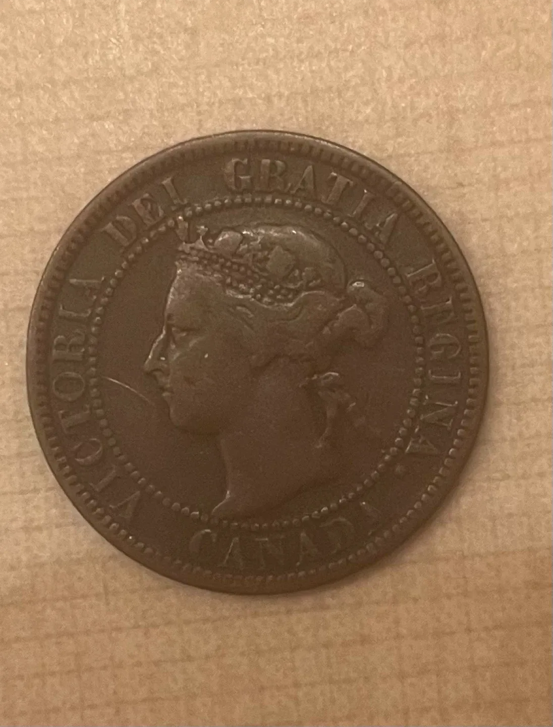 1901 Canadian big one Cent Coin image indicator(2)