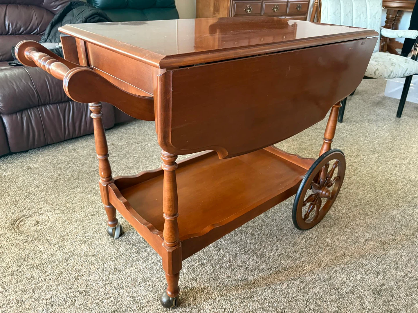 Vintage Wooden Tea Cart - photo 4