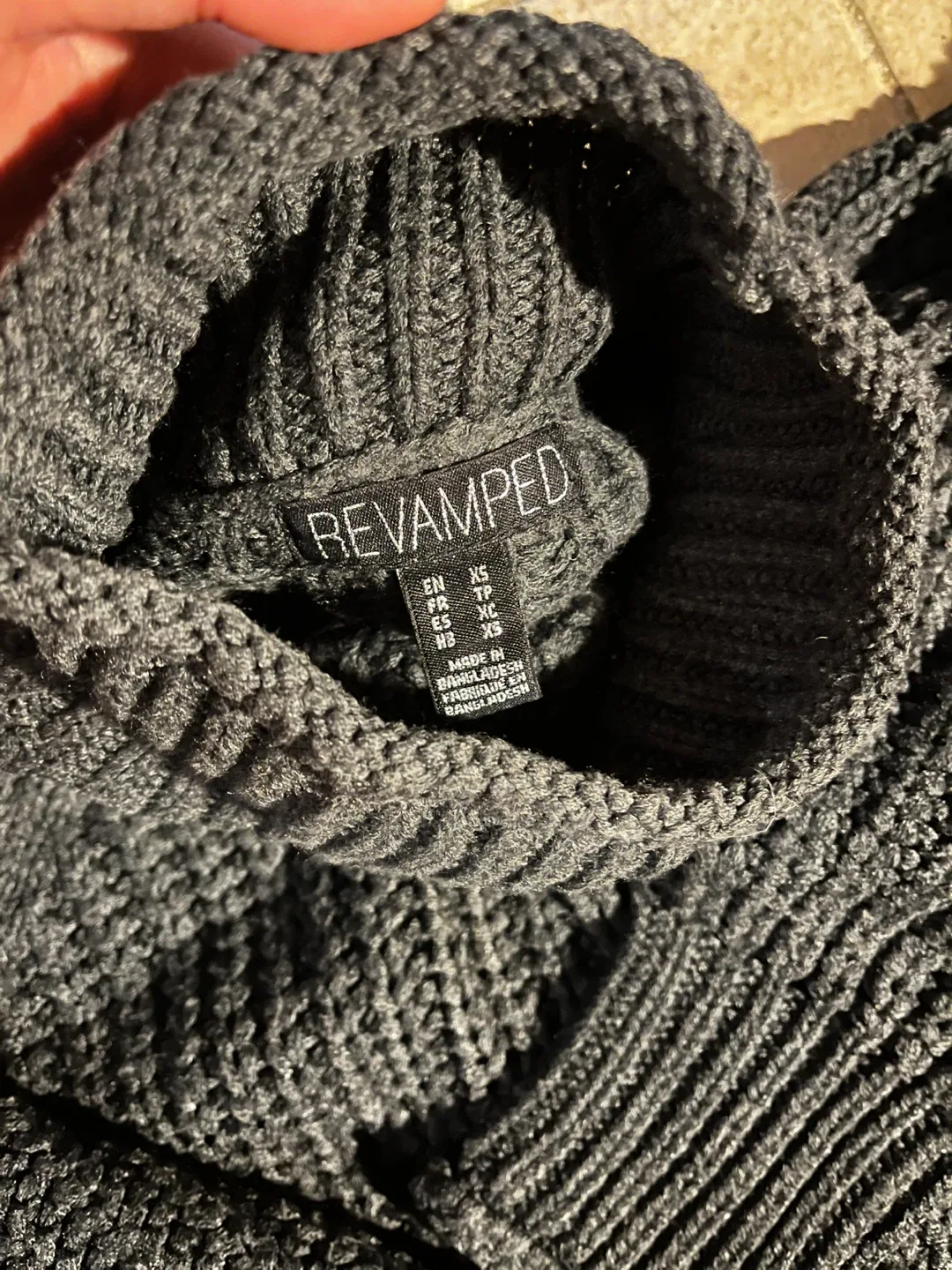 Revamped Turtleneck Sweater - Charcoal Grey (XS) image indicator(3)