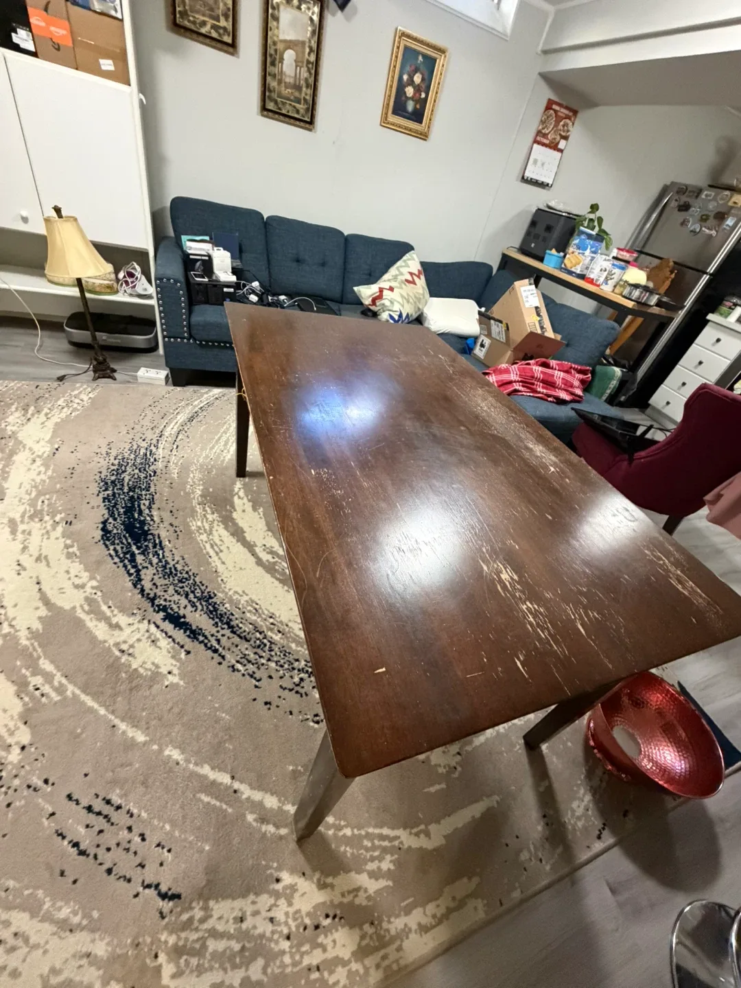 Brown Wooden Dining Table image indicator(3)