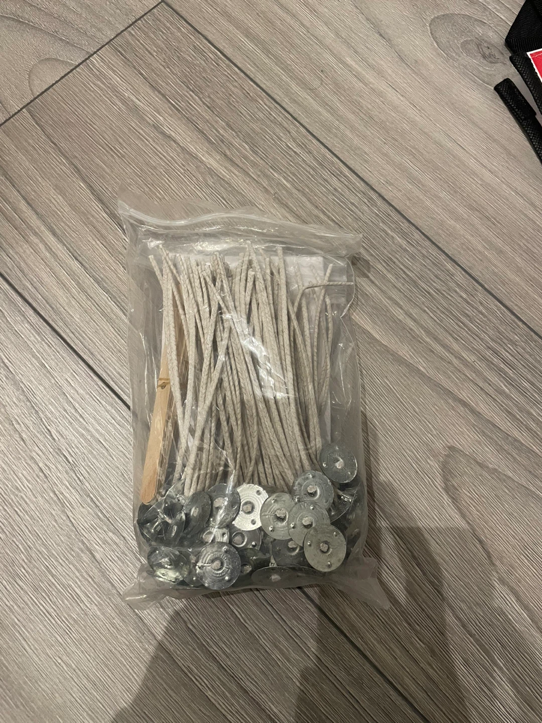 Candle Wicks with Metal Bases